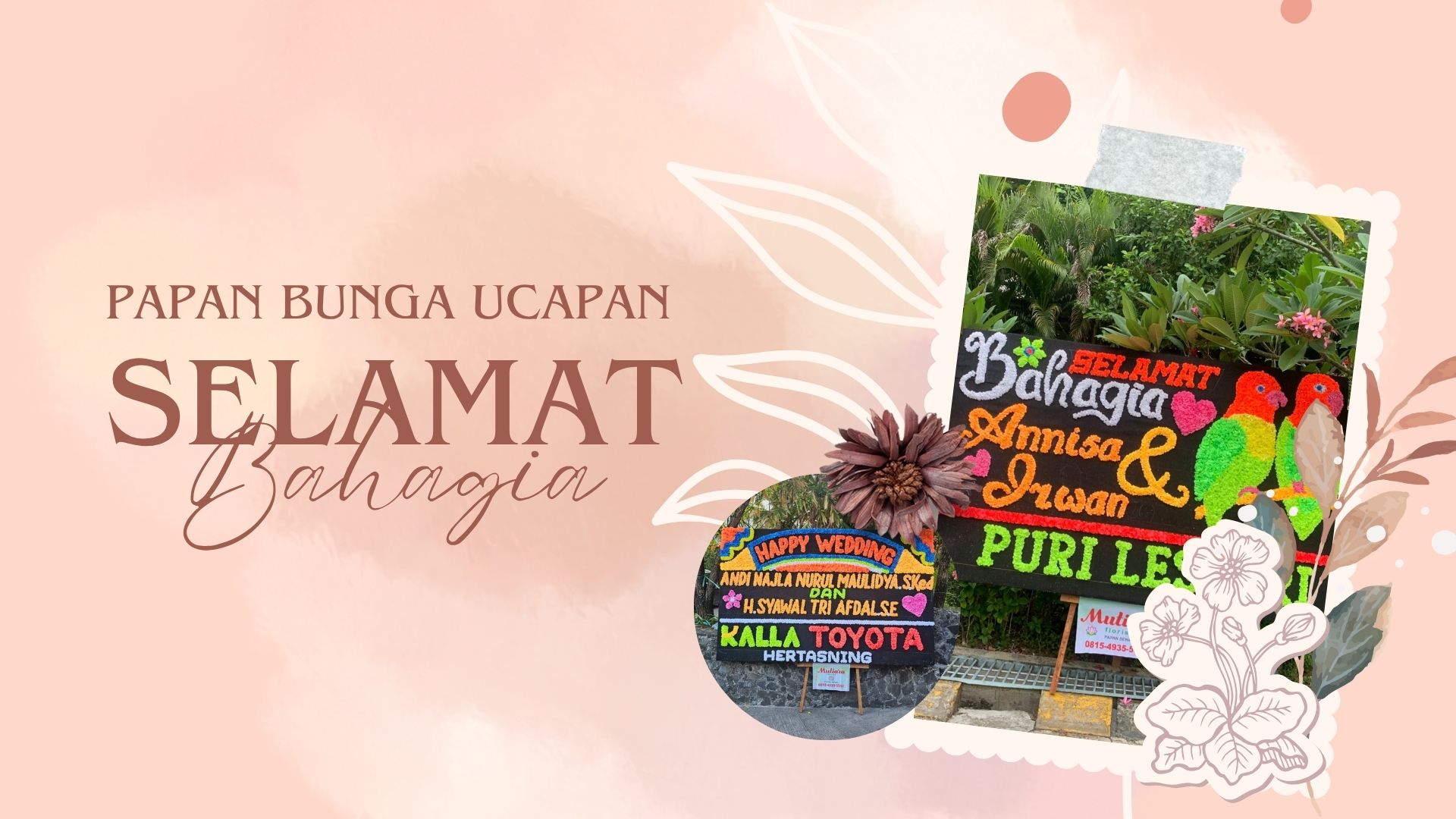 Karangan Bunga Ucapan Selamat Bahagia